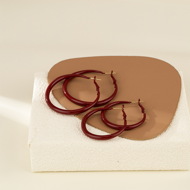 Дамски клипс-обеци с геометричен дизайн, сплав, електроплакиране, силиконови подложки