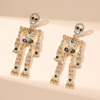 Cercei: stil geometric, extravagant; Incrustare cu diamant; Material: aliaj; Cod produs: E1726