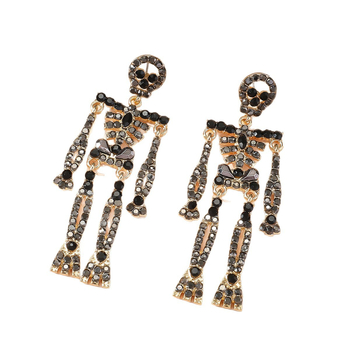 Cercei: stil geometric, extravagant; Incrustare cu diamant; Material: aliaj; Cod produs: E1726