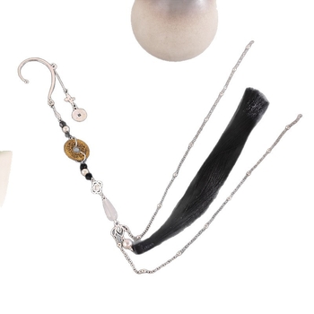 Cercei cu agățători în stil antic chinezesc, cu monede din cupru și ciucuri, bijuterii din aliaj, lucrate manual, origine Yiwu