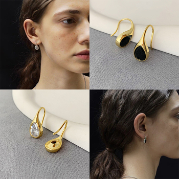 Naušnice od metala, retro stil, geometrijski dizajn, elektroplakiranje, unisex