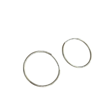 Suchuang S925 Sterling Srebro – debeli veliki kružni naušnici, geometrijski stil, korejski stil, 925 srebro