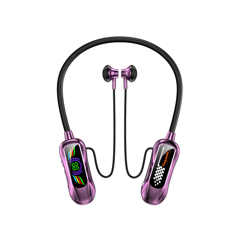 Căști Bluetooth pentru gât cu Bluetooth 5.4, autonomie peste 8 ore, rază de 10 m, slot TF, sunet stereo