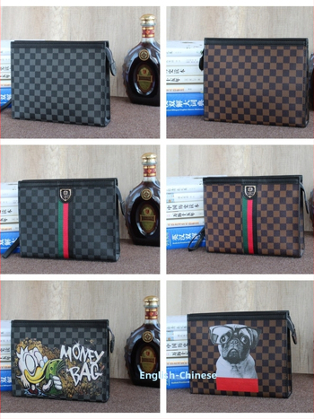 Мъжки клъч чанта PVC, райета, подплата полиестер, марка Mini dragon