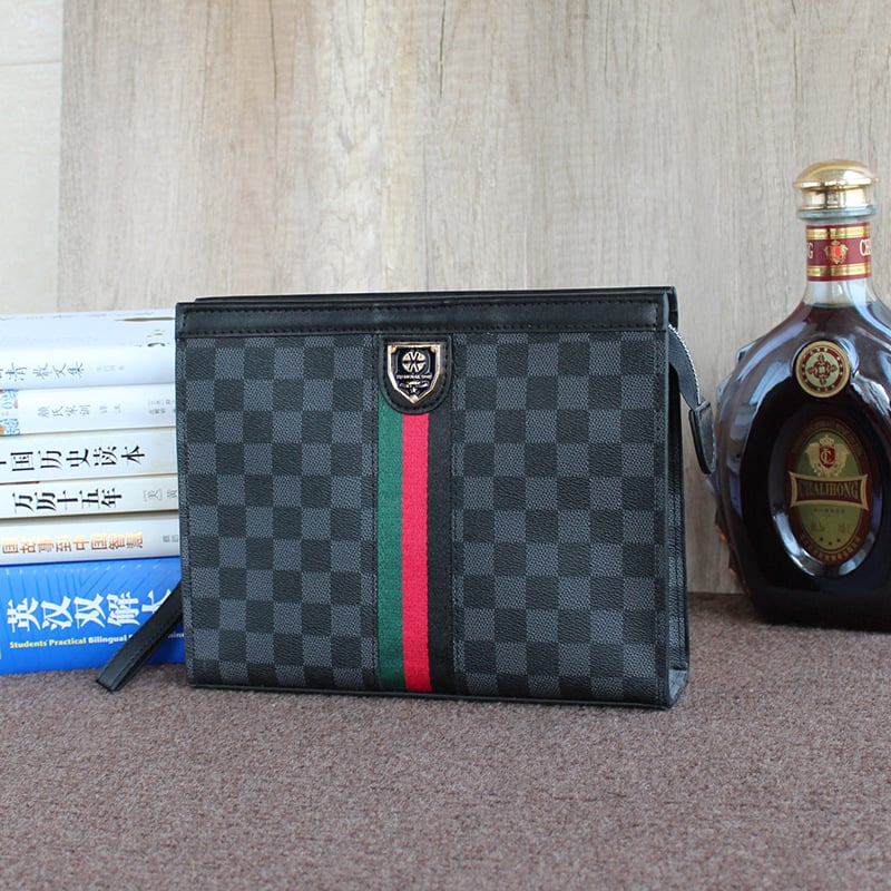 Мъжки клъч чанта PVC, райета, подплата полиестер, марка Mini dragon