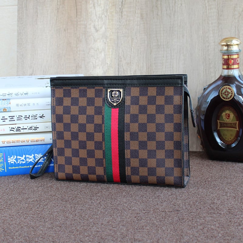 Мъжки клъч чанта PVC, райета, подплата полиестер, марка Mini dragon