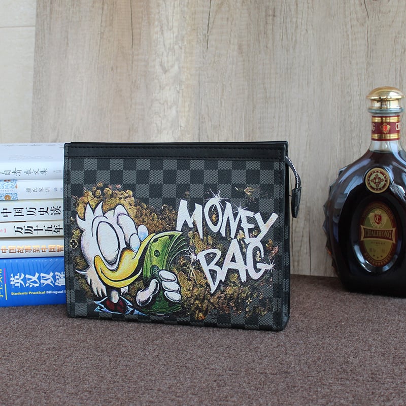 Мъжки клъч чанта PVC, райета, подплата полиестер, марка Mini dragon