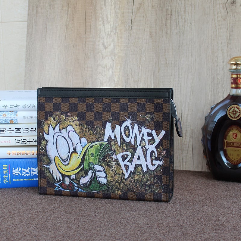 Мъжки клъч чанта PVC, райета, подплата полиестер, марка Mini dragon