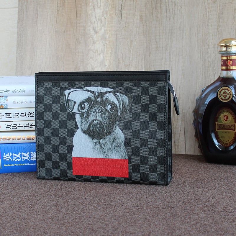 Мъжки клъч чанта PVC, райета, подплата полиестер, марка Mini dragon