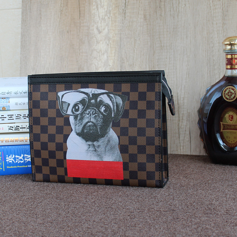 Мъжки клъч чанта PVC, райета, подплата полиестер, марка Mini dragon