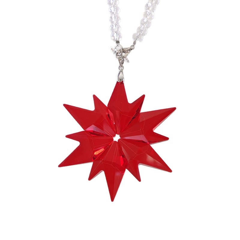 Κρυστάλλινο κρεμαστό αυτοκινήτου σε σχέδιο χιονονιφάδας — Yuxin GS-3, γεωμετρικό σχήμα, μοντέρνο μινιμαλιστικό στυλ, συσκευασία δώρου