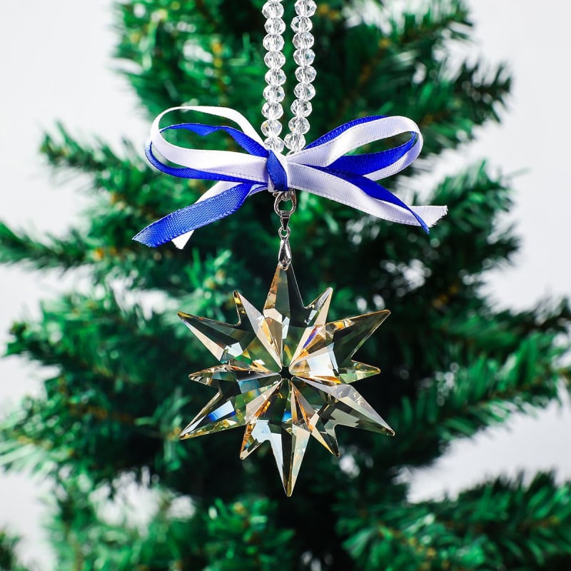 Κρυστάλλινο κρεμαστό αυτοκινήτου σε σχέδιο χιονονιφάδας — Yuxin GS-3, γεωμετρικό σχήμα, μοντέρνο μινιμαλιστικό στυλ, συσκευασία δώρου