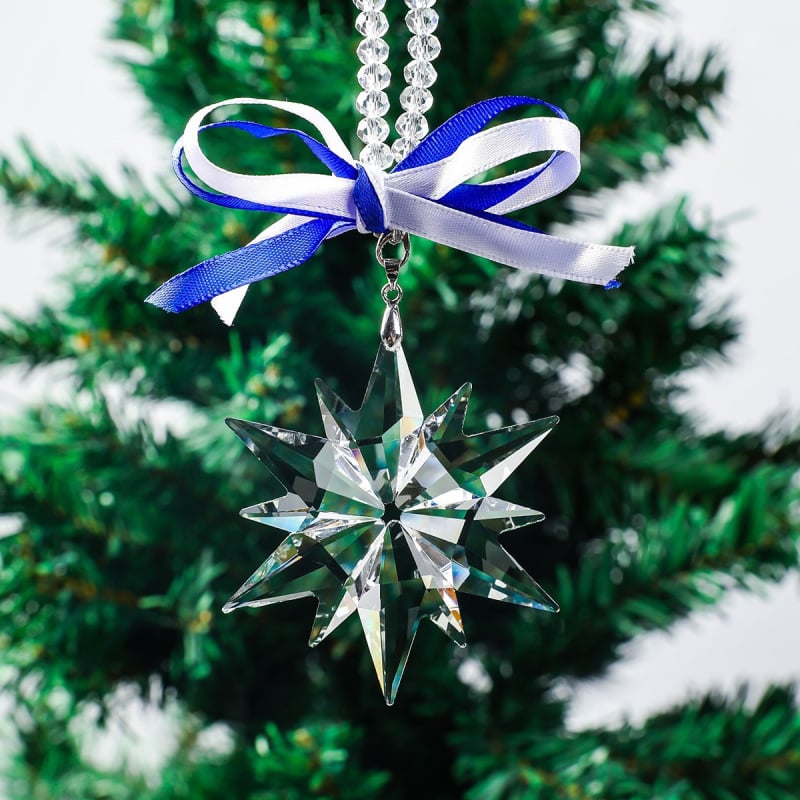 Κρυστάλλινο κρεμαστό αυτοκινήτου σε σχέδιο χιονονιφάδας — Yuxin GS-3, γεωμετρικό σχήμα, μοντέρνο μινιμαλιστικό στυλ, συσκευασία δώρου