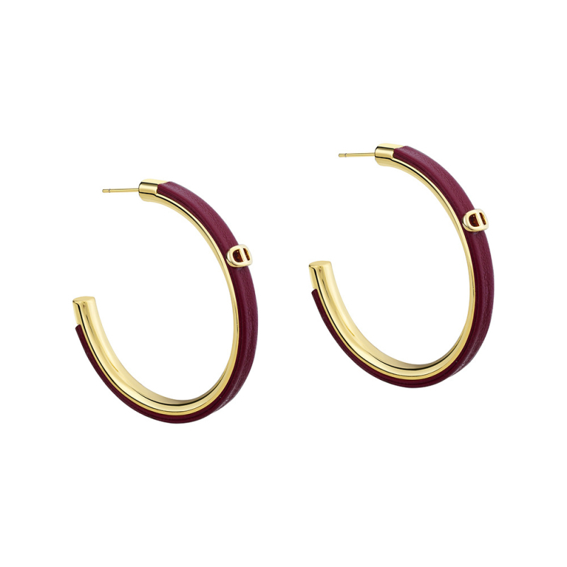 Cercei din cupru placat cu aur, formă geometrică, imprimé leopard, stil lux ușor pentru femei