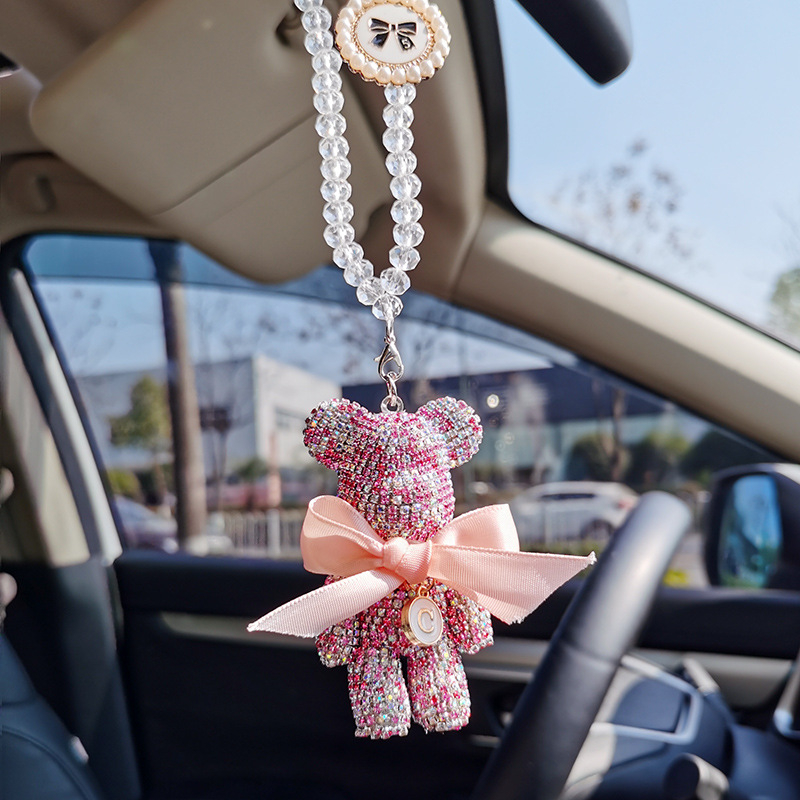 Manynu ornament auto cu rhinestones, stil Cartoon, decor interior