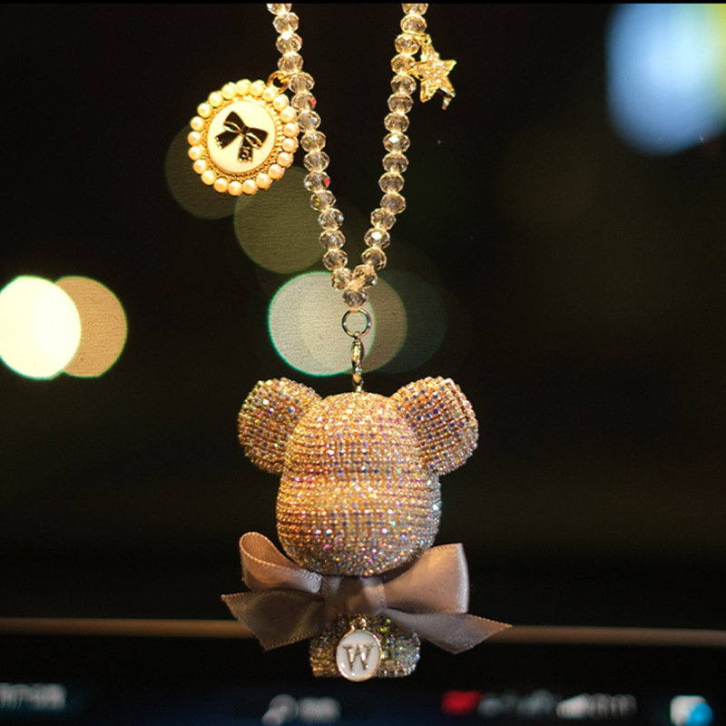 Manynu ornament auto cu rhinestones, stil Cartoon, decor interior