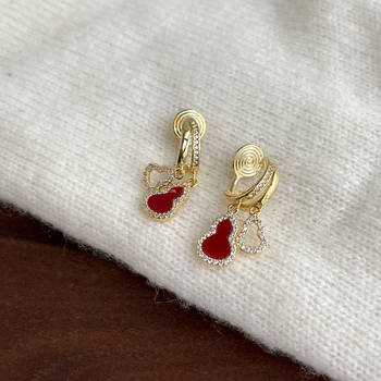 Медни клипсове за уши, геометрична форма, електроплатиране, за жени