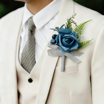 Set de corsage pentru nuntă pentru familie – trandafiri PE, lucrat manual, brand Hagi mani