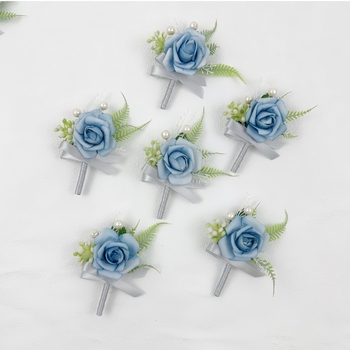 Set de corsage pentru nuntă pentru familie – trandafiri PE, lucrat manual, brand Hagi mani