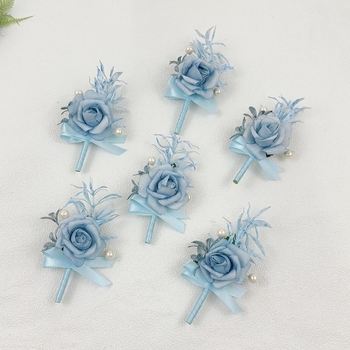 Set de corsage pentru nuntă pentru familie – trandafiri PE, lucrat manual, brand Hagi mani