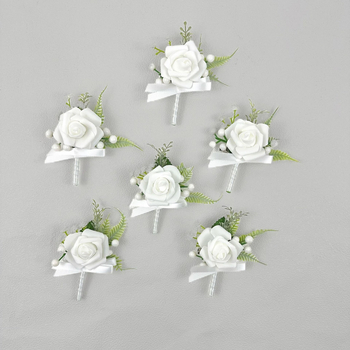 Set de corsage pentru nuntă pentru familie – trandafiri PE, lucrat manual, brand Hagi mani