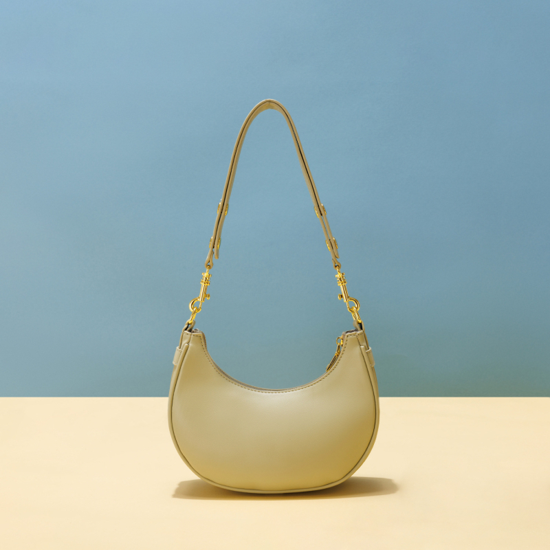 PU materijal, Dumpling Bag stil, oblik dumpling-type, otvaranje zatvaračem, unutarnji džep sa zatvaračem