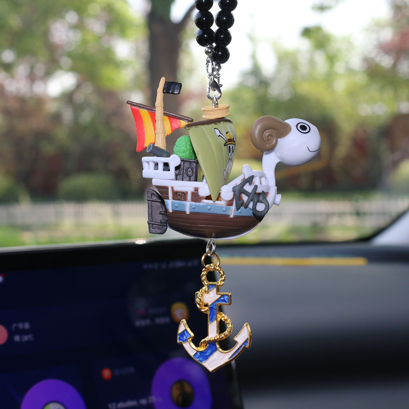 One Piece тематичен PVC аксесоар за огледалото за задно виждане — интериорен декор за кола