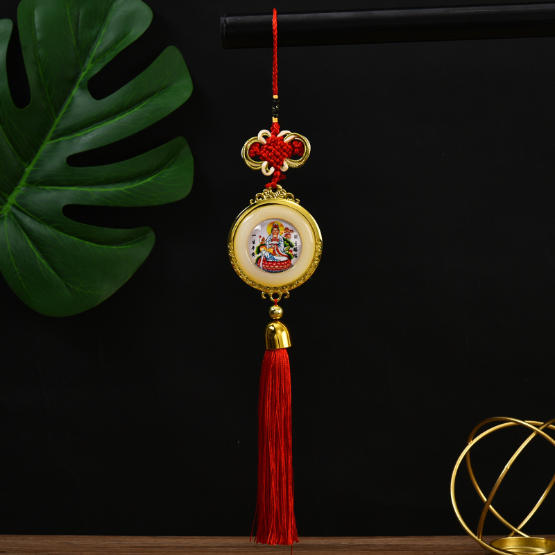 Сплавна автомобилна висулка за интериора за огледалото за обратно виждане, Guanyin, китайски традиционен стил, персонализирана поръчка