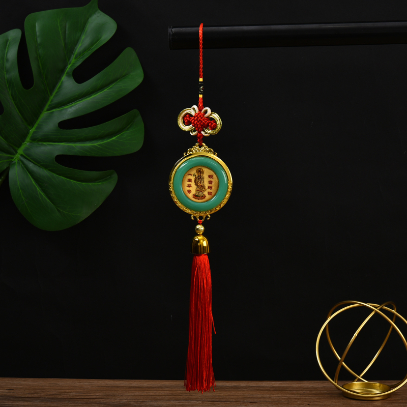 Сплавна автомобилна висулка за интериора за огледалото за обратно виждане, Guanyin, китайски традиционен стил, персонализирана поръчка