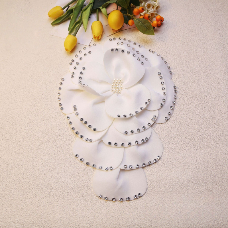 Hajdísz hajhoz – poliészter szálból készült virág, koreai stílus, virág alak, testreszabás elérhető, nyár 2025 kiadás