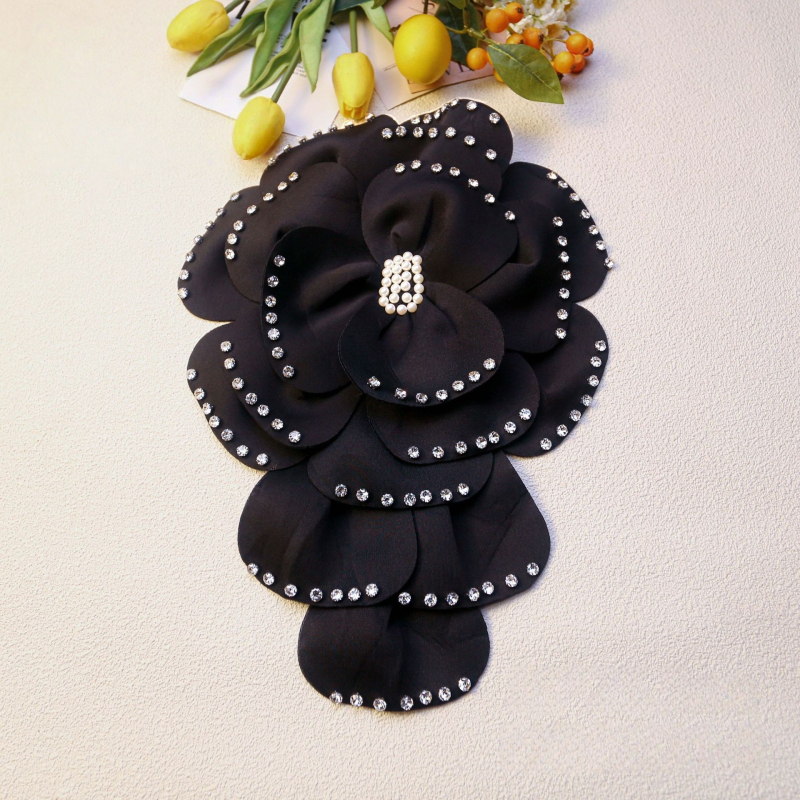 Hajdísz hajhoz – poliészter szálból készült virág, koreai stílus, virág alak, testreszabás elérhető, nyár 2025 kiadás