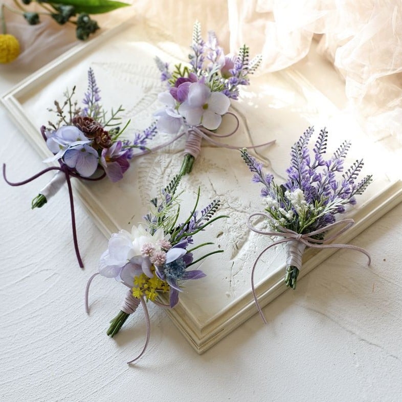 Esküvői corsage – kézzel készített műanyag virágok, testreszabható, Small fresh márka