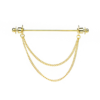 Sidumiklips kettiga – vask, lihtne mehe stiil, geomeetriline kuju, elektroplating (B7019)