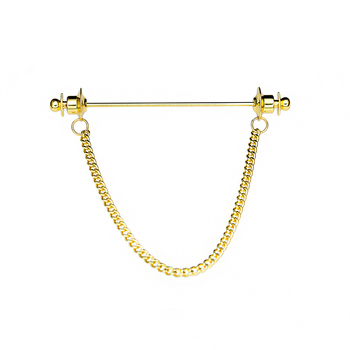 Sidumiklips kettiga – vask, lihtne mehe stiil, geomeetriline kuju, elektroplating (B7019)