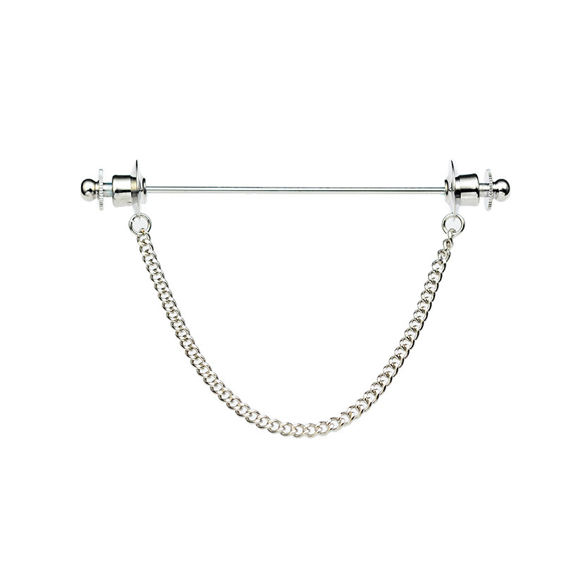 Sidumiklips kettiga – vask, lihtne mehe stiil, geomeetriline kuju, elektroplating (B7019)