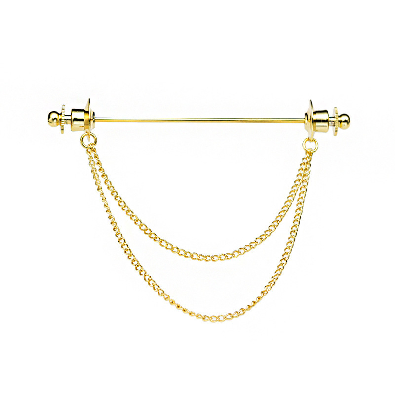 Sidumiklips kettiga – vask, lihtne mehe stiil, geomeetriline kuju, elektroplating (B7019)