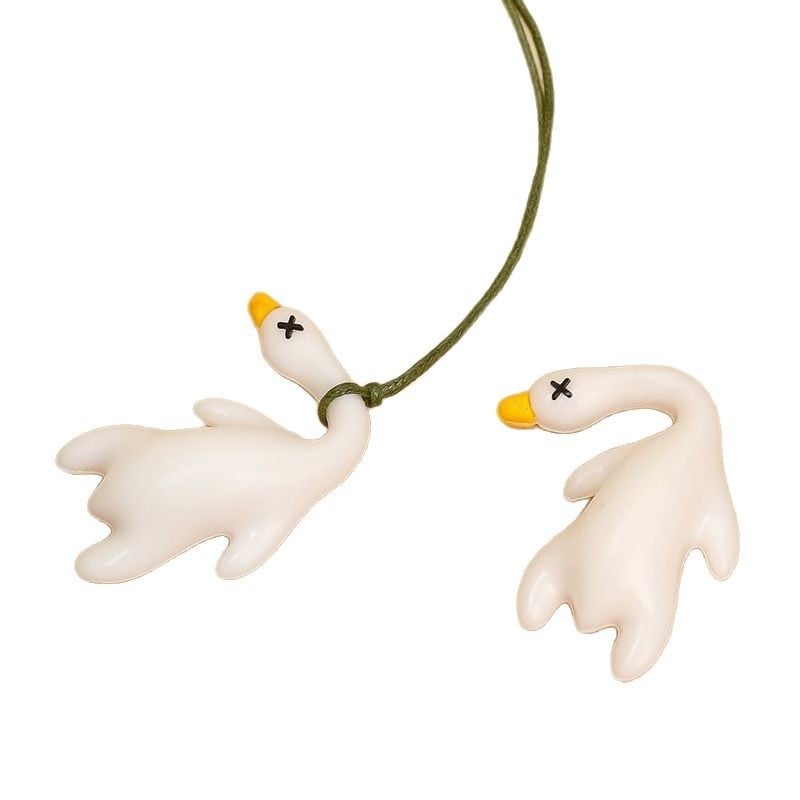 Ключодържател за кола с променящ се цвят при светлина/UV, мотив печена патица, пластмасов, марка Tang Yi, стил прост