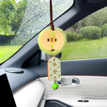 Автомобилна висулка за огледалото – сладка ябълка, мультяшен стил, материал химическо влакно, вътрешна украса за кола