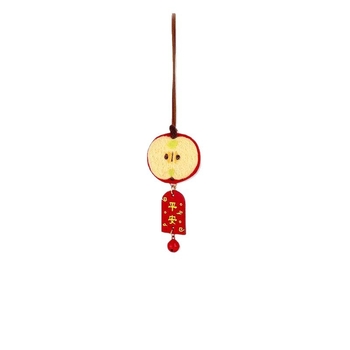 Автомобилна висулка за огледалото – сладка ябълка, мультяшен стил, материал химическо влакно, вътрешна украса за кола