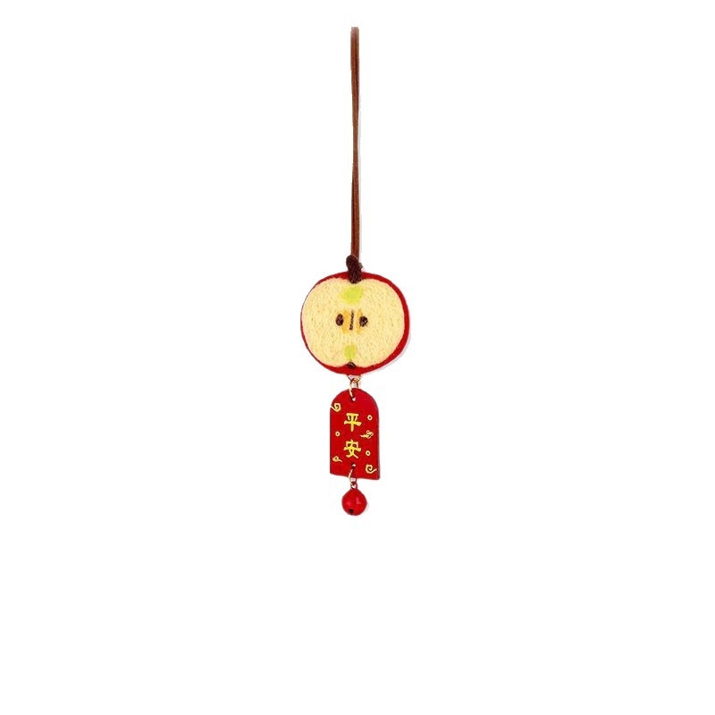 Автомобилна висулка за огледалото – сладка ябълка, мультяшен стил, материал химическо влакно, вътрешна украса за кола