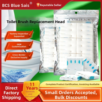 Заместваща глава за еднократна тоалетна четка — Blue Seth (Материал: пластмаса; Произход: Далян, Ляонин; Стил: Модерен минимализъм)