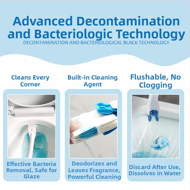 Ühekordselt kasutatav tualetiharja vahetusots — Blue Seth (Materjal: Plastik; Päritolu: Dalian, Liaoning; Stiil: Kaasaegne lihtsus)