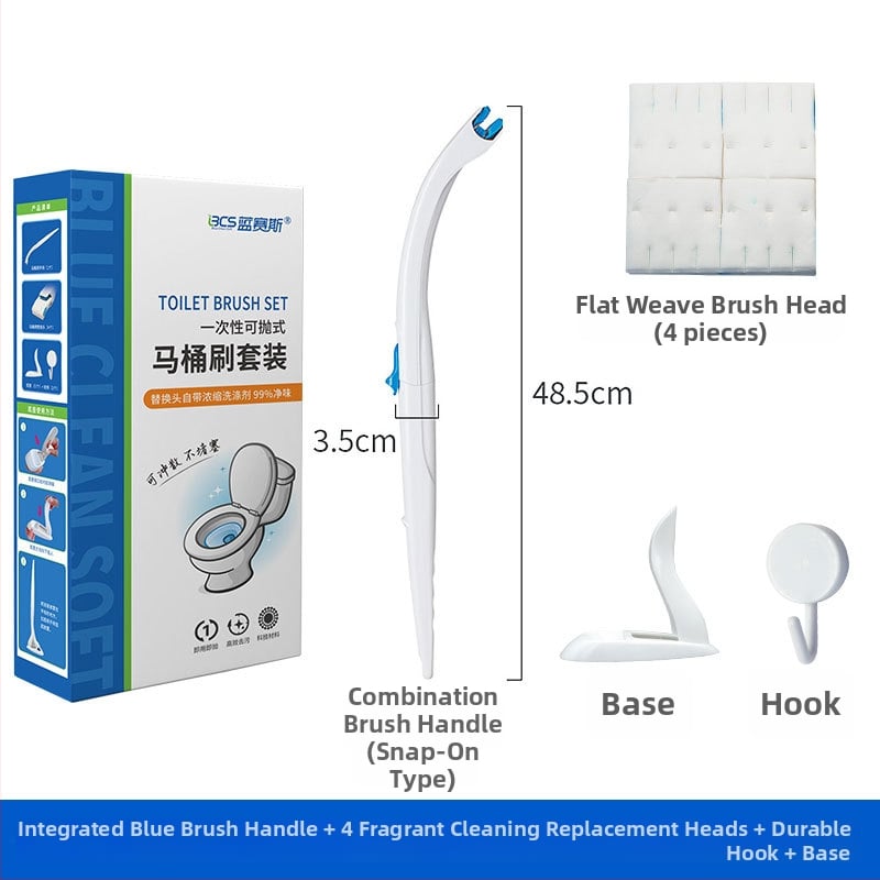 Заместваща глава за еднократна тоалетна четка — Blue Seth (Материал: пластмаса; Произход: Далян, Ляонин; Стил: Модерен минимализъм)