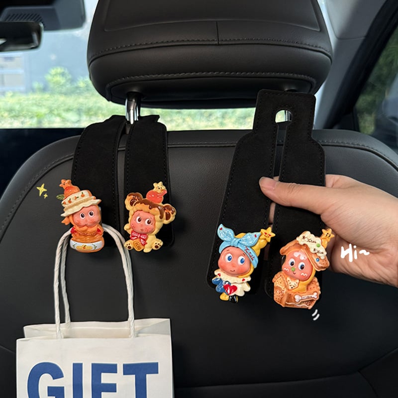 Άγκίστρο αυτοκινήτου για την πλάτη του πίσω καθίσματος • δέρμα • στυλ καρτούν • εσωτερική διακόσμηση και χώρος αποθήκευσης στο αυτοκίνητο • μοντέλο ZJBDCZGG1