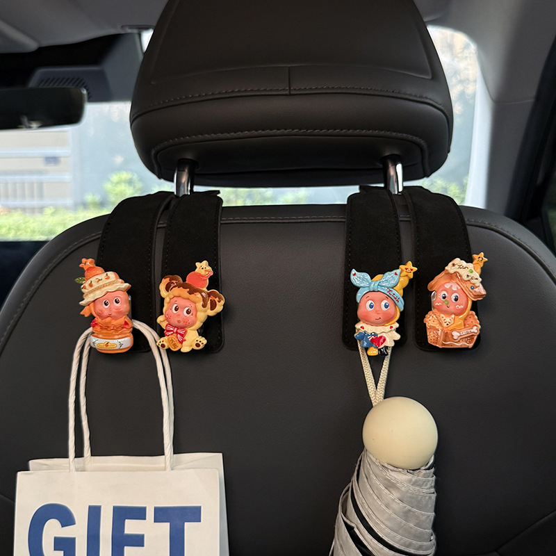 Άγκίστρο αυτοκινήτου για την πλάτη του πίσω καθίσματος • δέρμα • στυλ καρτούν • εσωτερική διακόσμηση και χώρος αποθήκευσης στο αυτοκίνητο • μοντέλο ZJBDCZGG1