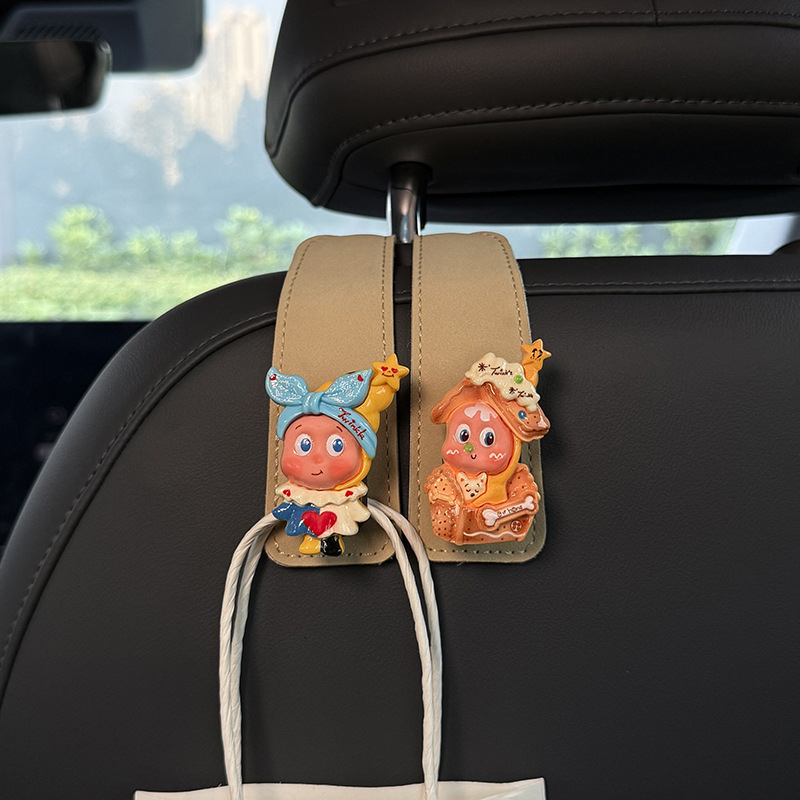 Άγκίστρο αυτοκινήτου για την πλάτη του πίσω καθίσματος • δέρμα • στυλ καρτούν • εσωτερική διακόσμηση και χώρος αποθήκευσης στο αυτοκίνητο • μοντέλο ZJBDCZGG1