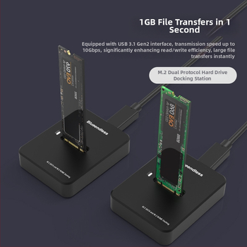 Dvojprotokolová skriňa na M.2 SSD NVMe/SATA, USB-C 3.2 Gen2, až 8 TB, kompaktné a prenosné, modely SD03A/SD02A/SD01A