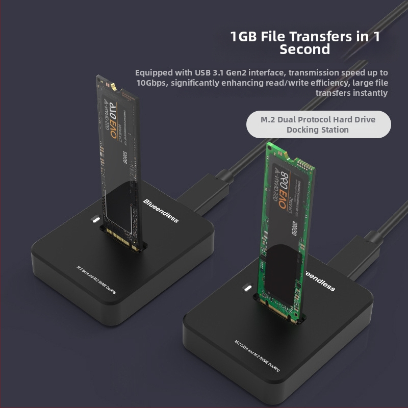 Dvojprotokolová skriňa na M.2 SSD NVMe/SATA, USB-C 3.2 Gen2, až 8 TB, kompaktné a prenosné, modely SD03A/SD02A/SD01A