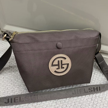 Geantă Dumpling din Oxford pânză, în formă de dumpling, închidere cu fermoar, buzunar interior cu fermoar, căptușeală poliester