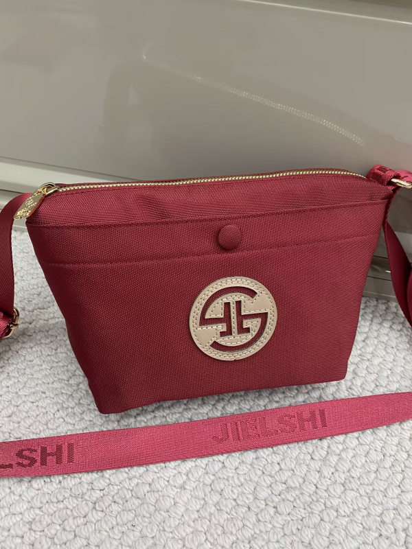 Geantă Dumpling din Oxford pânză, în formă de dumpling, închidere cu fermoar, buzunar interior cu fermoar, căptușeală poliester